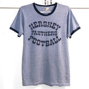 Vintage 1980's HERSHEY PANTHERS FOOTBALL Ringer Tee